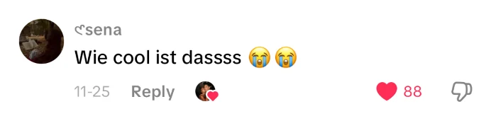 Kommentar von sena: „Wie cool ist dassss“